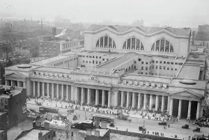 Trams Prints: Penn. R.R. Station from Gimbel shop N