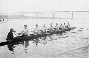 Pennsylvania Prints: Penn. Varsity 8 (1913), 1913. Creator: Bain News Service