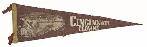 Baseball Team Collection: Pennant for the Cincinnati Clowns, 1943 - 1945. Creator: Unknown