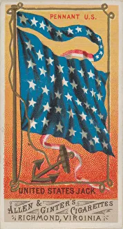 Ginter Prints: Pennant U. S. United States Jack, from Flags of All Nations