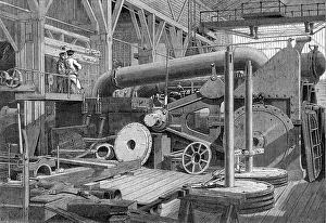Marine Engine Prints: Penn's Machine-Engine Factory at Greenwich: the Erecting Shop, 1865. Creator: Unknown