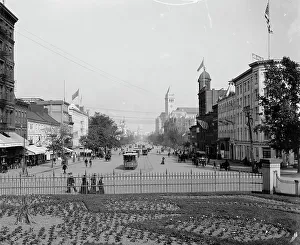 Main Street Prints: Pennsylvania Ave. from Treasury, Washington, D.C. 1897. Creator: William H. Jackson