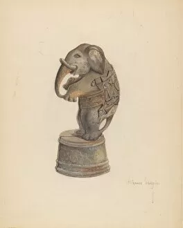 Elephants Gallery: Penny Bank, c. 1939. Creator: Grace Halpin
