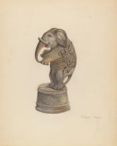 Money Box Prints: Penny Bank, c. 1939. Creator: Grace Halpin