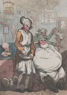 Rowlandson Prints: A Penny Barber, 1789. 1789. Creator: Thomas Rowlandson