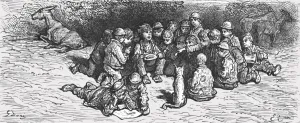 Derby Day Prints: A Penny Sweepstake, 1872. Creator: Gustave Doré