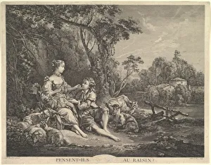 Raisin Prints: Pensant-ils au Raisin? (Are They Thinking About the Grape?), 18th century
