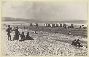 Bathing Machine Prints: Pensarn Beach, 1860 / 94. Creator: Francis Bedford