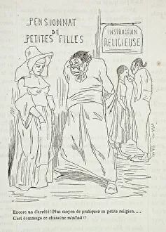 Rops Felicien Prints: Pensionnat de petites filles, 1861. Creator: Félicien Rops