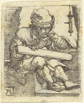 Plank Prints: The Pensive Carpenter, c. 1520/1530. Creator: Albrecht Altdorfer