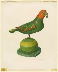 Strehlau Carl Prints: Pensylvania German Carved Bird, 1935 / 1942. Creator: Carl Strehlau