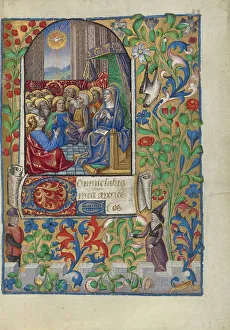 Glossolalia Prints: Pentecost; Book of Hours, about 1480-1490. Creator: Georges Trubert