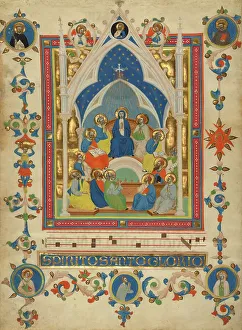 Detached Leaf Prints: Pentecost; Leaf from the Laudario of Sant Agnese