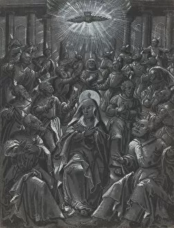 Pen And Ink Drawing Collection: Pentecost [recto], c. 1600. Creator: Unknown