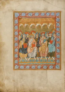 Sacramentary Prints: Pentecost; Sacramentary, about 1025-1050. Creator: Unknown