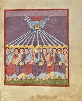 Irmengard Of Nellenburg Prints: Pentecost, shortly after 1053. Creator: Unknown