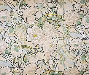 Images Dated 30th October 2013: Peonies, 1897. Artist: Mucha, Alfons Marie (1860-1939)