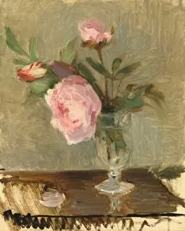 Berthe Marie Pauline Gallery: Peonies, c. 1869. Creator: Berthe Morisot