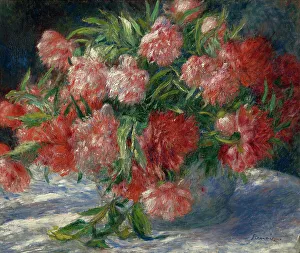 Renoir Pierre Auguste Prints: Peonies, c1880. Creator: Pierre-Auguste Renoir