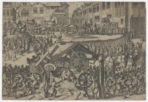 Holy Roman Emperor Gallery: People celebrating at the coronation of Ferdinand II in Frankfurt, 16th century. 16th century