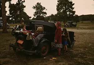 Conversing Collection: People at the Fair, Pie Town, New Mexico, 1940. Creator: Russell Lee