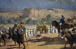 Catholic Christian Prints: The people of Israel is heading to the Jordan carrying the Ark of the Covenant