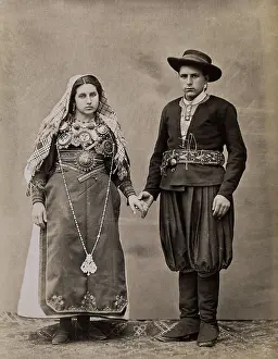 Juan Laurent Prints: People of Leon, a man and woman holding hands