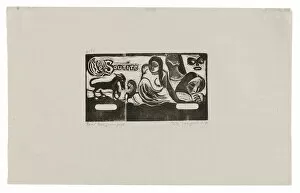 Lower Case Collection: Three People, a Mask, a Fox and a Bird, headpiece forLe sourire, 1899