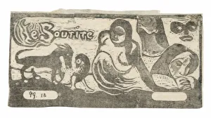 Three People, a Mask, a Fox, and a Bird, headpiece for Le sourire, 1899
