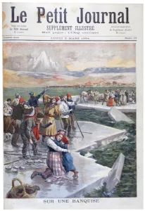 Melting Prints: People stranded on ice floes, Finland, 1894