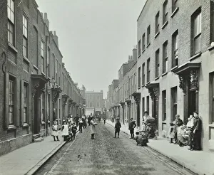 Council Prints: People in the street, Albury Street, Deptford, London, 1911