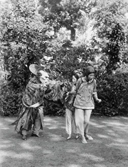 Benda Wladyslaw T Prints: People wearing masks made by W.T. Benda, 1925 Sept. 20. Creator: Arnold Genthe