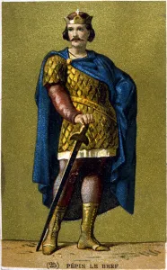 Pepin the Short, King of the Franks from 751, 19th century Pepin the Short, King of the Franks from 751, 19th century