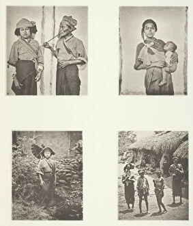 Collotype Gallery: Pepohoan Women; Mode of Carrying Child; Costume of Baksa Women; Lakoli, c. 1868