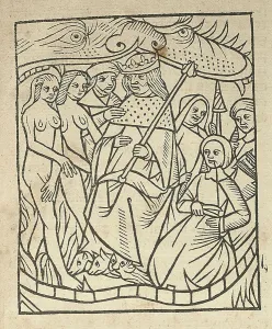 Percival Prints: Perceval, the Story of the Grail by Chretien de Troyes, 1523. Creator: Anonymous