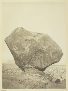 Wheeler George Prints: Perched Rock, Rocker Creek, Arizona, 1872. Creator: William H. Bell