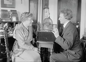 Wicker Prints: Percy Grainger and mother, between c1910 and c1920. Creator: Bain News Service
