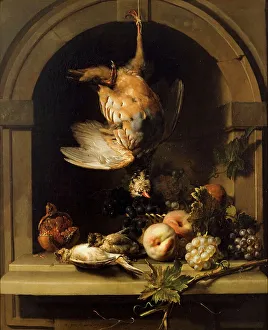 Perdrix rouge dans une niche, between 1680 and 1685. Creator: Nicolas de Largilliere