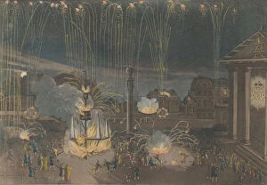 James Ii Collection: A Perfect Description of the Firework in Covent Garden that was perform d at the Charge