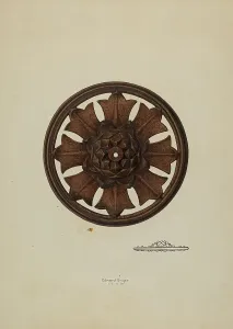 Perforated Prints: Perforated Rosette, 1938. Creator: Edward Unger