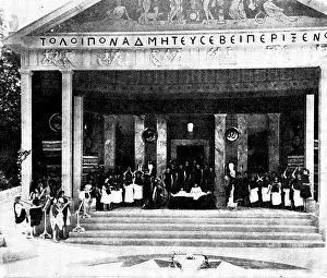 Georg Meisenbach Prints: The Performance of 'Alcestis' at Bradfield College