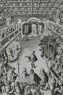 Louvre Prints: Performance of a court spectacle before King Henri III