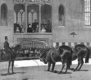 Bowing Prints: Performance by Hengler's Circus before the Queen at Windsor, 1886. Creator: Unknown