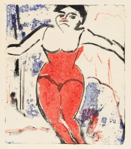 Die Brucke Gallery: Performer Bowing, 1909. Creator: Ernst Kirchner
