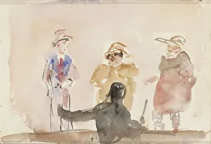 Three performers on stage, 1875-1934. Creator: Isaac Lazerus Israels