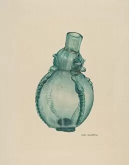 Glass Bottle Collection: Perfume Bottle, c. 1941. Creator: Chris Makrenos