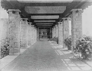 Cyanotypes 1900 1910 Gmgpc Prints: Pergola of home of Edmund Cogswell Converse
