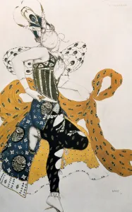 Arts Entertainment Prints: Peri (Natasha Trouhanova), costume design for La Peri (music by Paul Dukas)