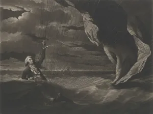 Aeronautics Gallery: The Perilous Situation of Major Mony, When He Fell into the Sea with His Balloon, June 24, 1789