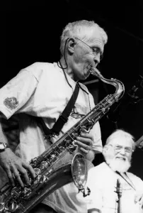 Brecon Prints: Bill Perkins, Brecon Jazz Festival, Powys, Wales, 2000. Creator: Brian Foskett